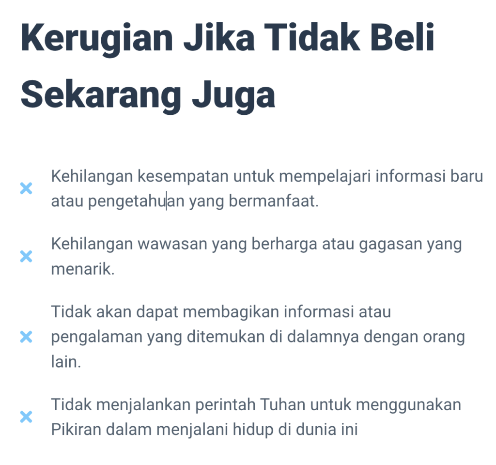 Harus beli sekarang