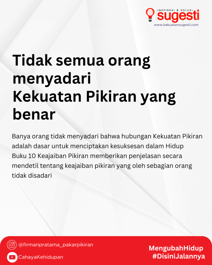 tidak semua sadar pikiran